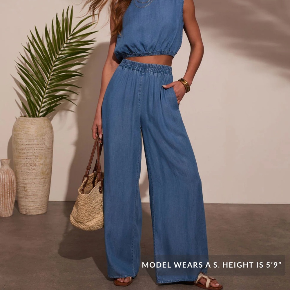 Vici Blue Wide-Leg Pants